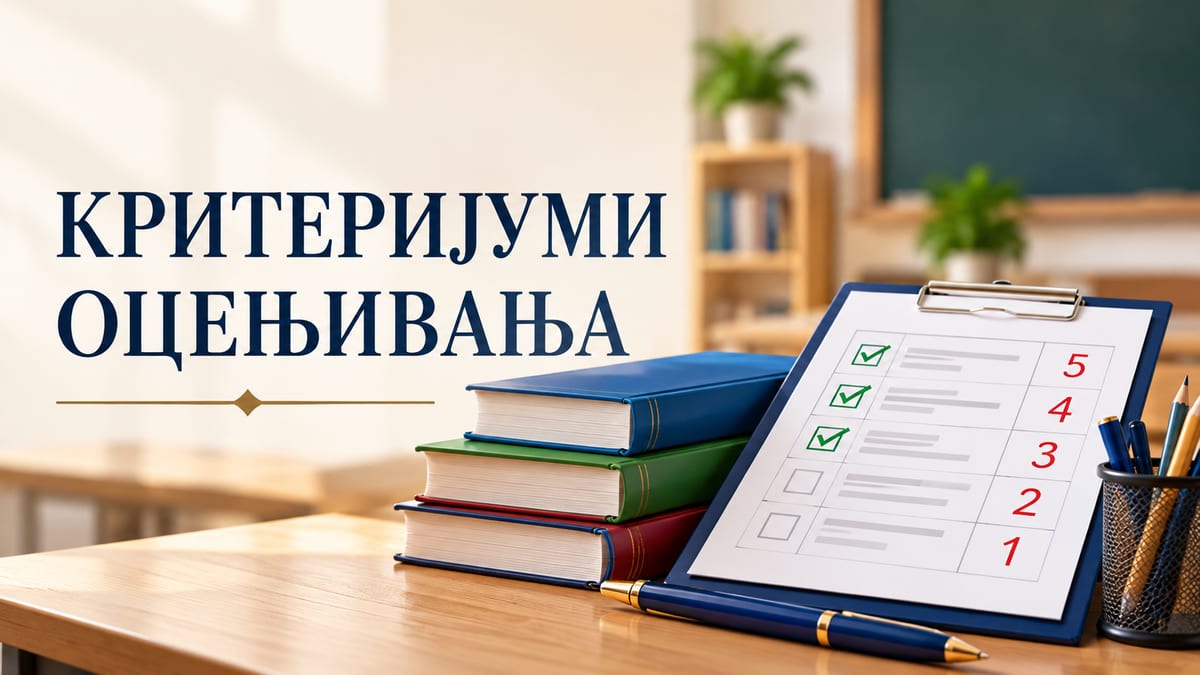 КРИТЕРИЈУМИ ОЦЕЊИВАЊА