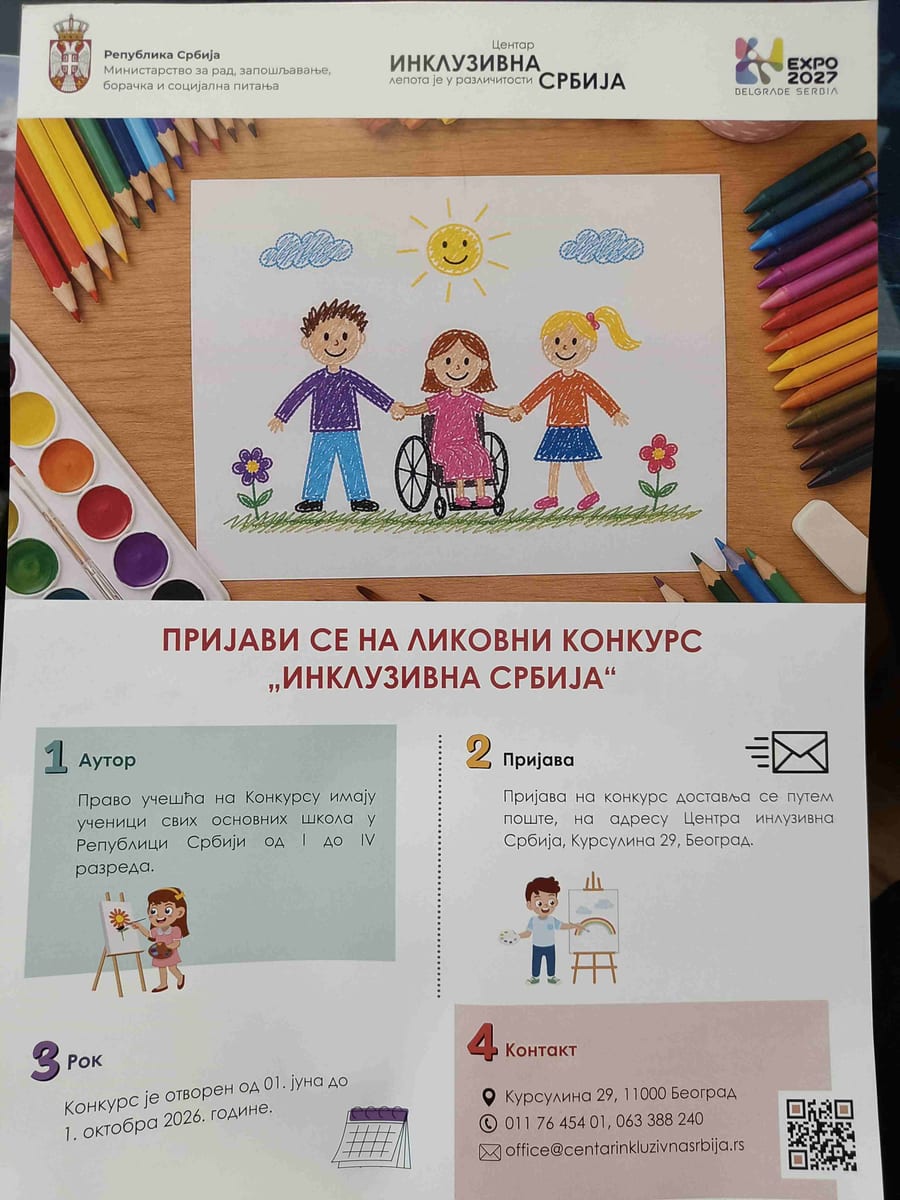 LIKOVNI KONKURS „INKLUZIVNA SRBIJA”