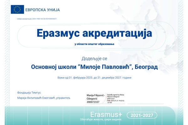 Dobili smo Erazmus+ akreditaciju!