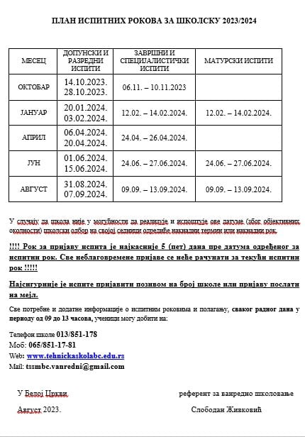 Ванредно школовање