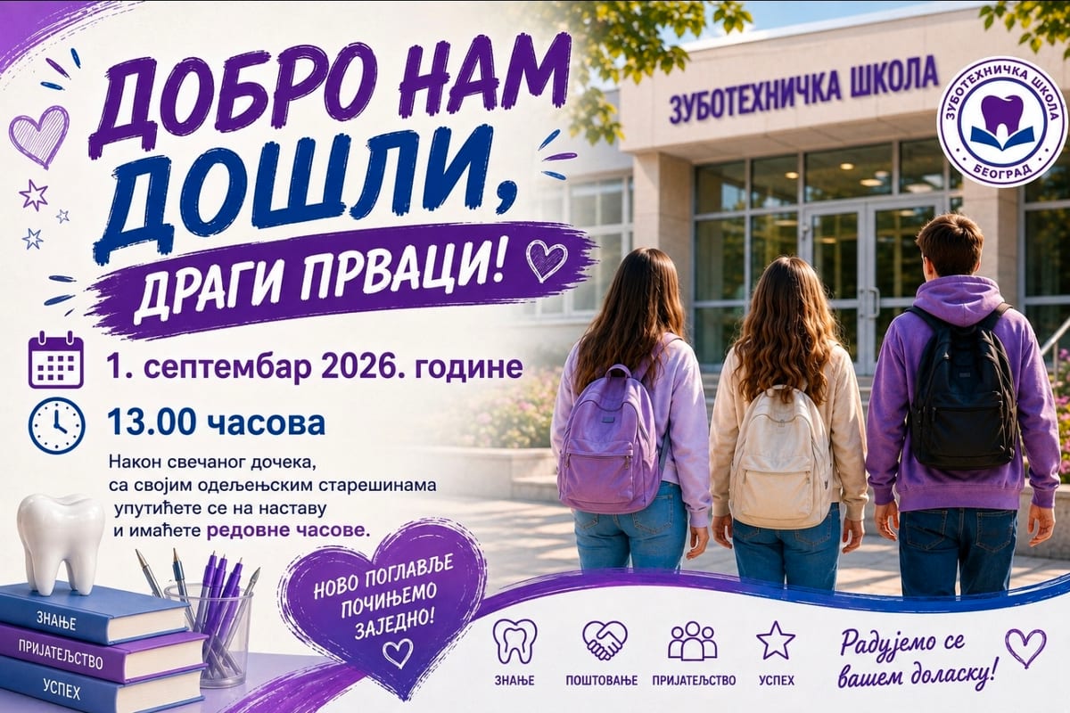 DOBRO DOŠLI, NAŠI PRVACI!