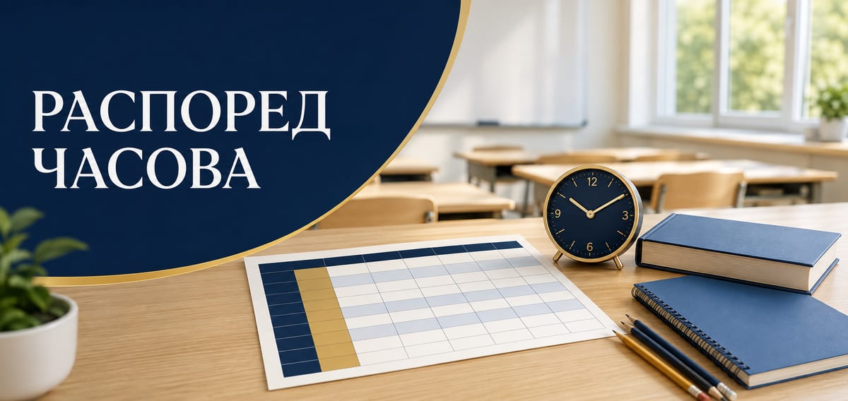 RASPOREDI ČASOVA za školsku 2026/2027 godinu